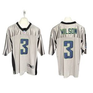 Nike NFL Seattle Seahawks Wilson Gray Football Jersey